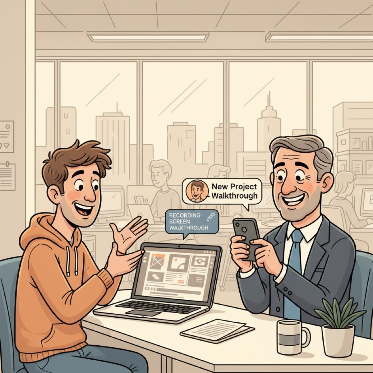 Фрилансер записывает видео-обзор работы для клиента