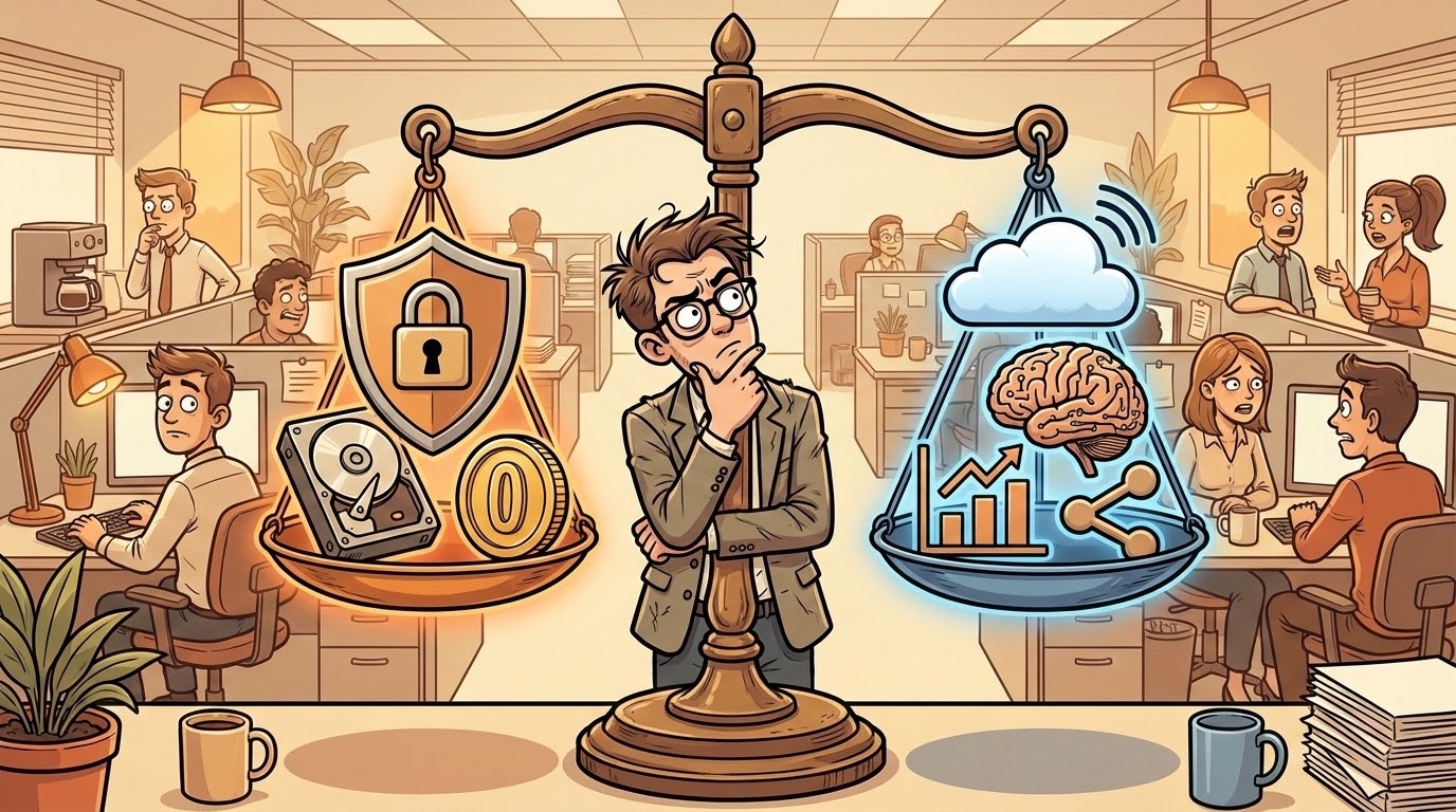 Баланс: бесплатно и приватно vs облако и AI