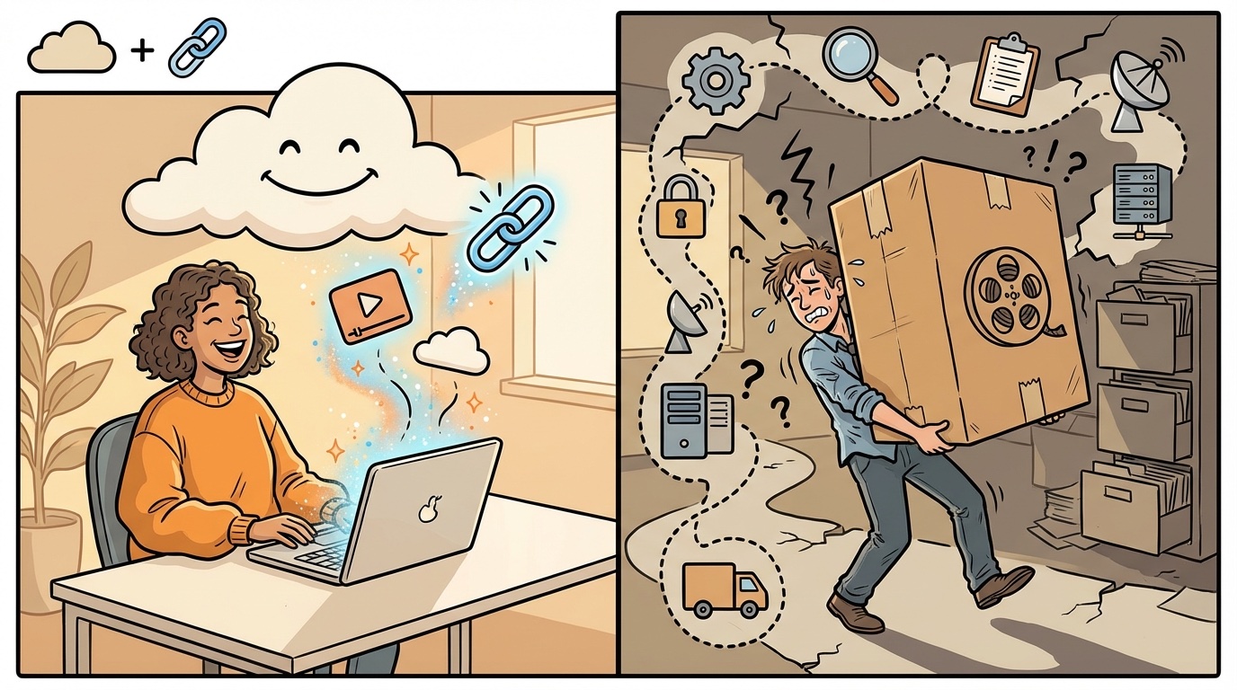 Запись на диск vs запись в облако -- разные подходы